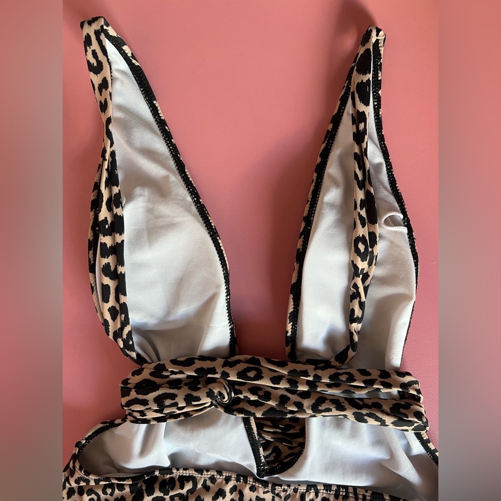 Leopard Print One Piece Swimsuit - Picture 6 of 11